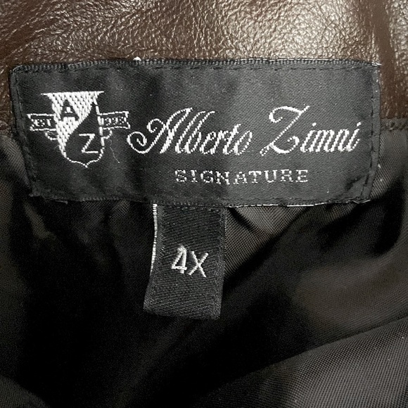 Alberto Zimni Signature Reversible Leather Wool Jacket/Coat 4X - Picture 4 of 9